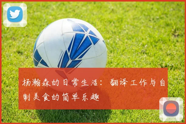 杨瀚森的日常生活：翻译工作与自制美食的简单乐趣